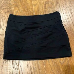 Black mini skirt